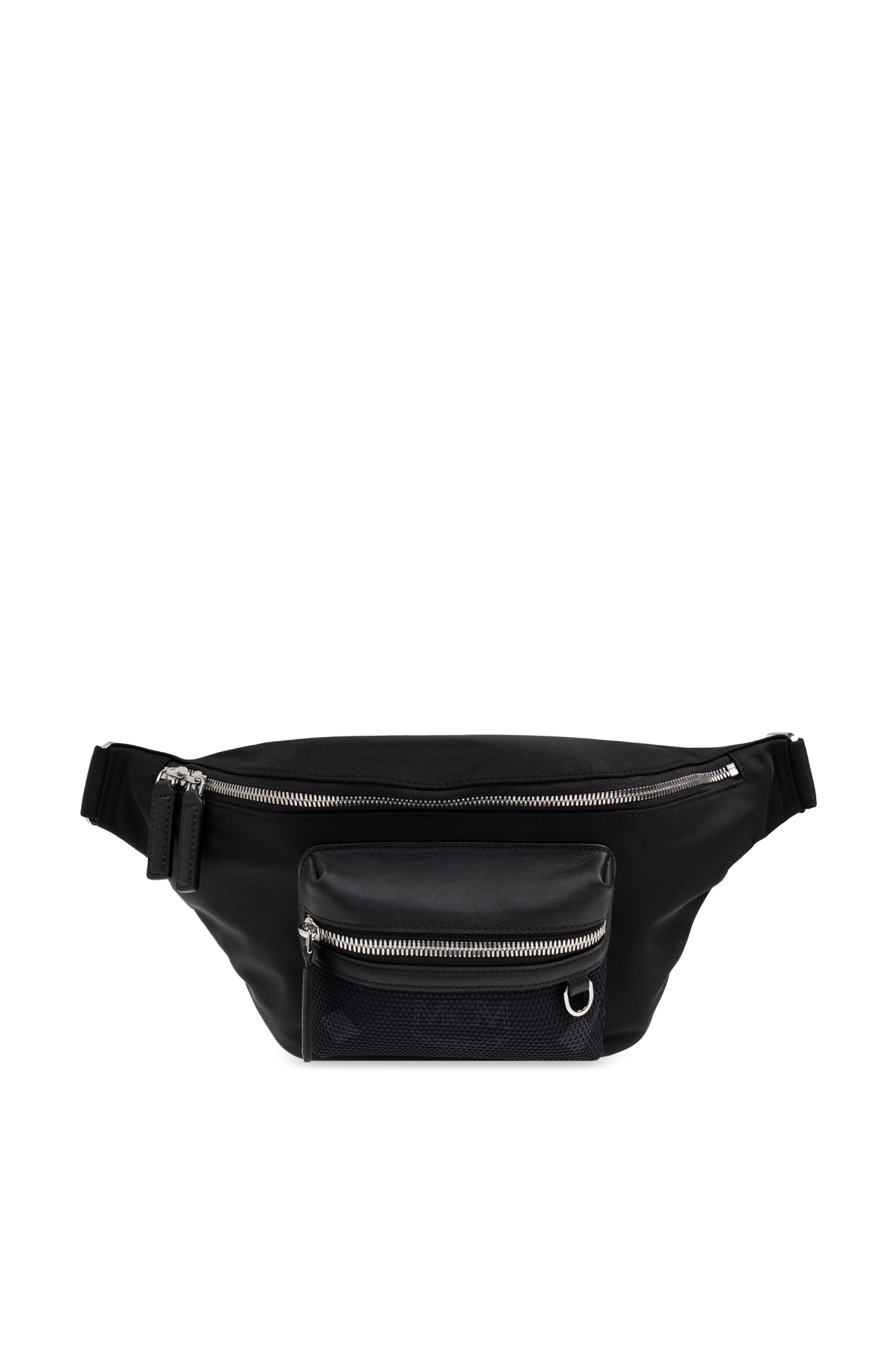 Black mcm fanny pack sale